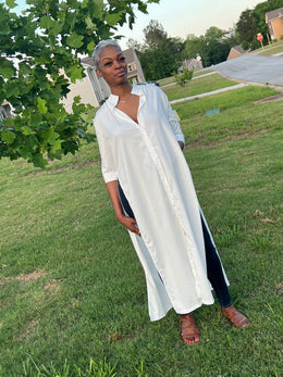 White Fish Tails Top