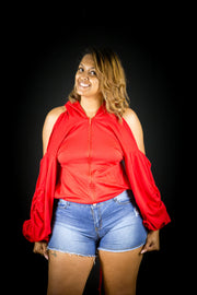 Little red riding hood backless hoodie